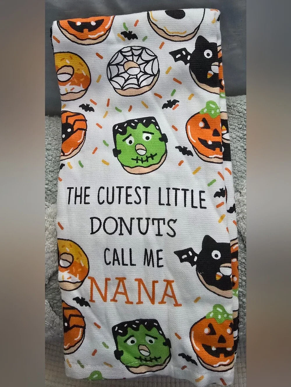 Debora Connolly Kitchen Towel Donut Halloween 3 Pc